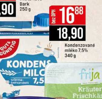 Kondenzované mléko 7,5% 340 g 