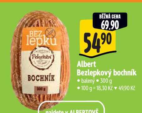  Albert Bezlepkový bochník balený 300 g  