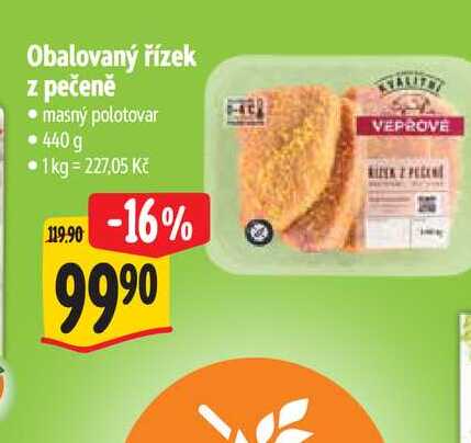 Obalovaný řízek z pečeně 440 g