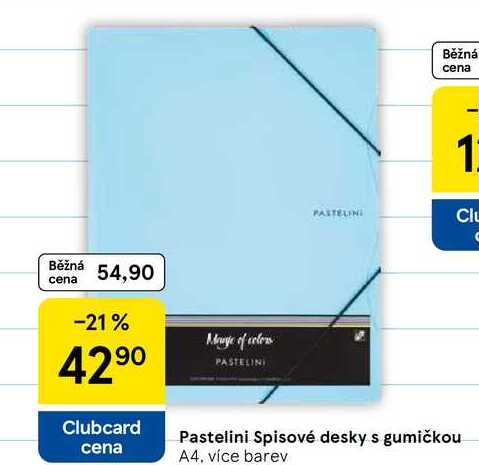 Pastelini Spisové desky s gumičkou, A4. více barev 