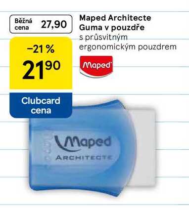 Maped Architecte Guma v pouzdře, s průsvitným ergonomickým pouzdrem 
