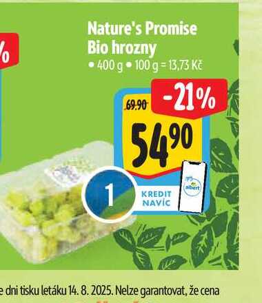 Nature's Promise Bio hrozny 400 g 