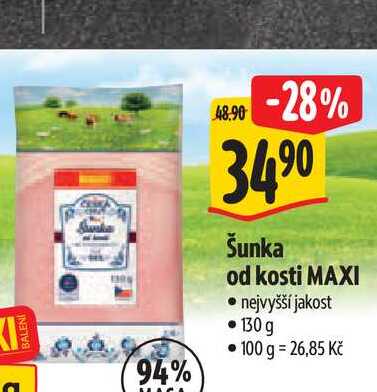   Šunka od kosti MAXI  130 g