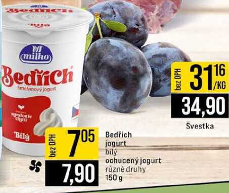 Bedřich jogurt bily ochucený jogurt různé druhy 150 g