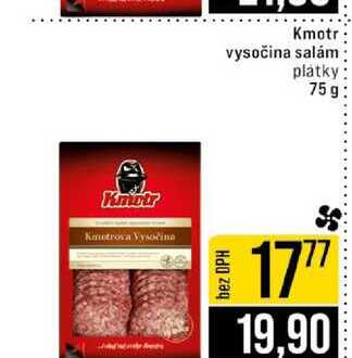 Kmotr vysočina salám platky 75g