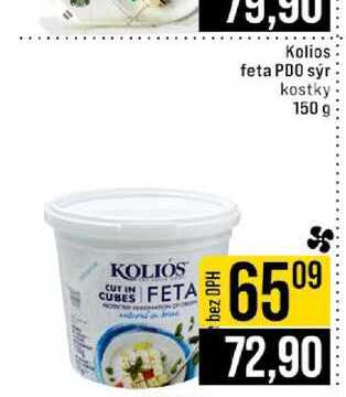 Kolios feta PDO sýr kostky 150 g