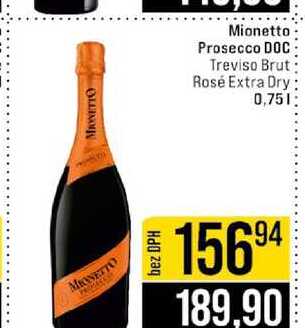 Mionetto Prosecco DOC Treviso Brut Rosé Extra Dry 0,75l