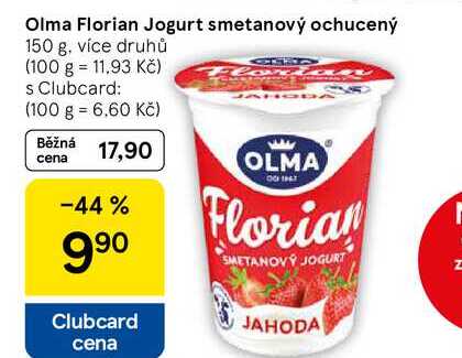Olma Florian Jogurt smetanový ochucený, 150 g  