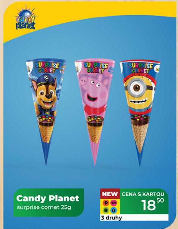Candy Planet surprise cornet 25g 