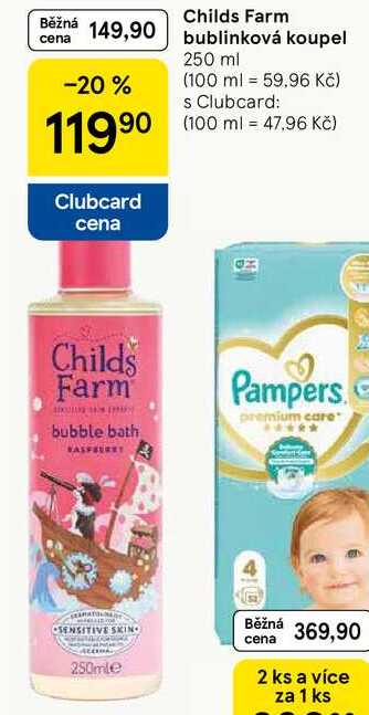 Childs Farm bublinková koupel, 250 ml  