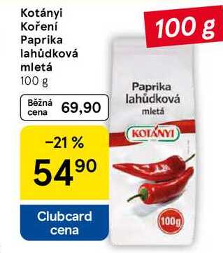 Kotányi Koření Paprika lahůdková mletá, 100 g 