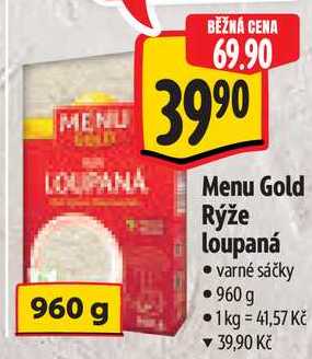 Menu Gold Rýže loupaná, 960 g