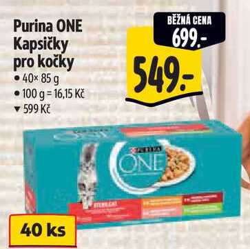 Purina ONE Kapsičky pro kočky, 40x 85 g