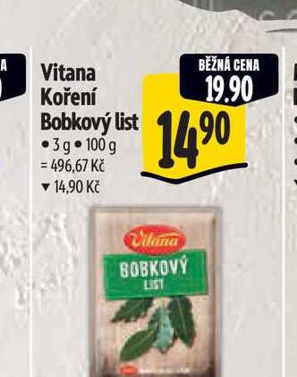  Vitana Koření Bobkový list 3g 