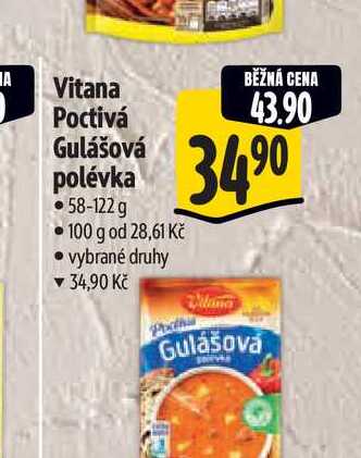  Vitana Poctivá Gulášová polévka 58-122 g  