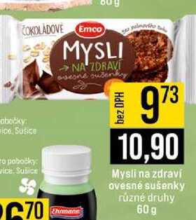 Mysli na zdraví ovesné sušenky rúzné druhy 60 g 