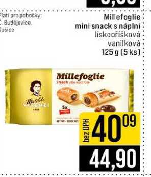 Millefoglie mini snack s náplni liskooříšková vanilková 125 g (5 ks) 