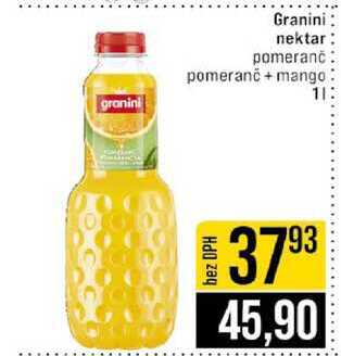 Granini nektar pomeranč pomeranč + mango 1l