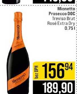 Mionetto Prosecco DOC Treviso Brut Rosé Extra Dry 0.75l