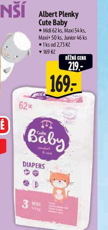  Albert Plenky Cute Baby Midi 62 ks, Maxi 54 ks, Maxi+ 50 ks, Junior 46 ks 
