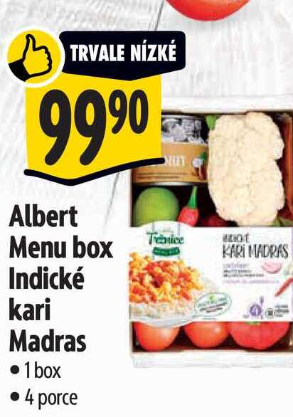  Albert Menu box Indické kari Madras 1 box 