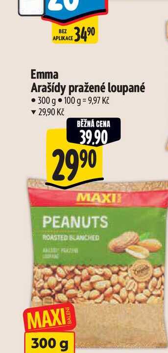   Emma Arašídy pražené loupané 300 g 