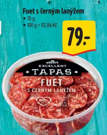 Fuet s černým lanýžem 70 g   