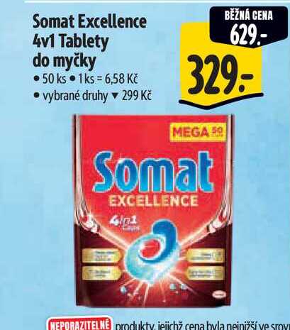 Somat Excellence 4v1 Tablety do myčky 50 ks  