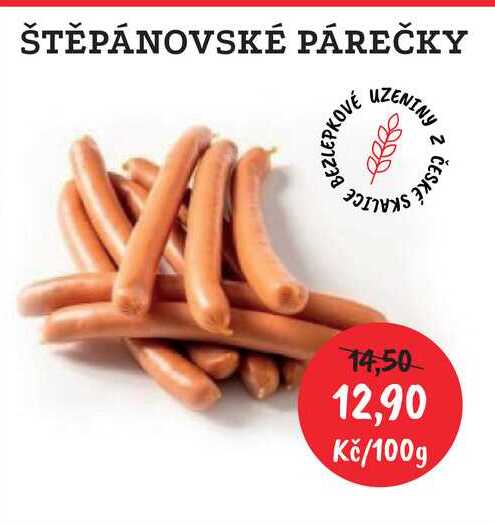 ŠTĚPÁNOVSKÉ PÁREČKY 100g 