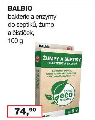 BALBIO bakterie a enzymy do septiků, žump a čističek, 100 g