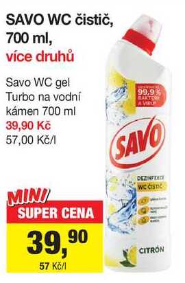 Savo WC čistící prostředek 700ml