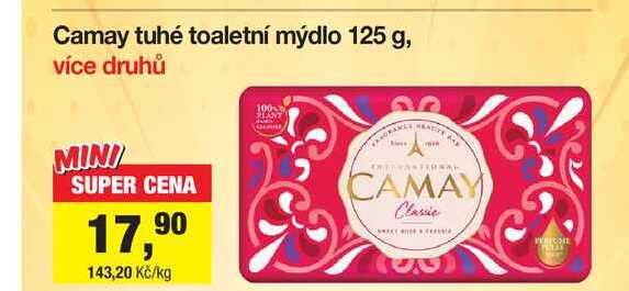 Camay tuhé toaletní mýdlo 125 g, více druhů 
