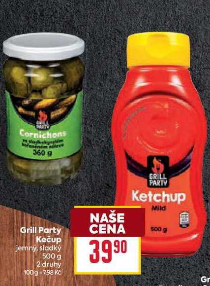 Grill Party Kečup jemný, sladký 500 g 