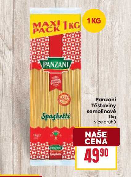 Panzani Těstoviny semolinové 1 kg 