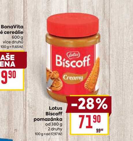 Lotus Biscoff pomazánka od 380 g 
