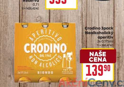 Crodino 3pack Nealkoholický aperitiv 3x 0,175ml 