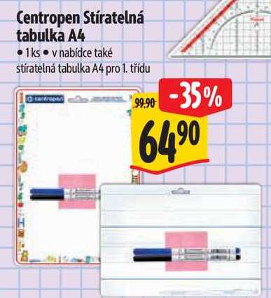 Centropen Stíratelná tabulka A4  