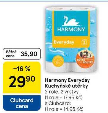 Harmony Everyday Kuchyňské utěrky, 2 role. 2 vrstvy 