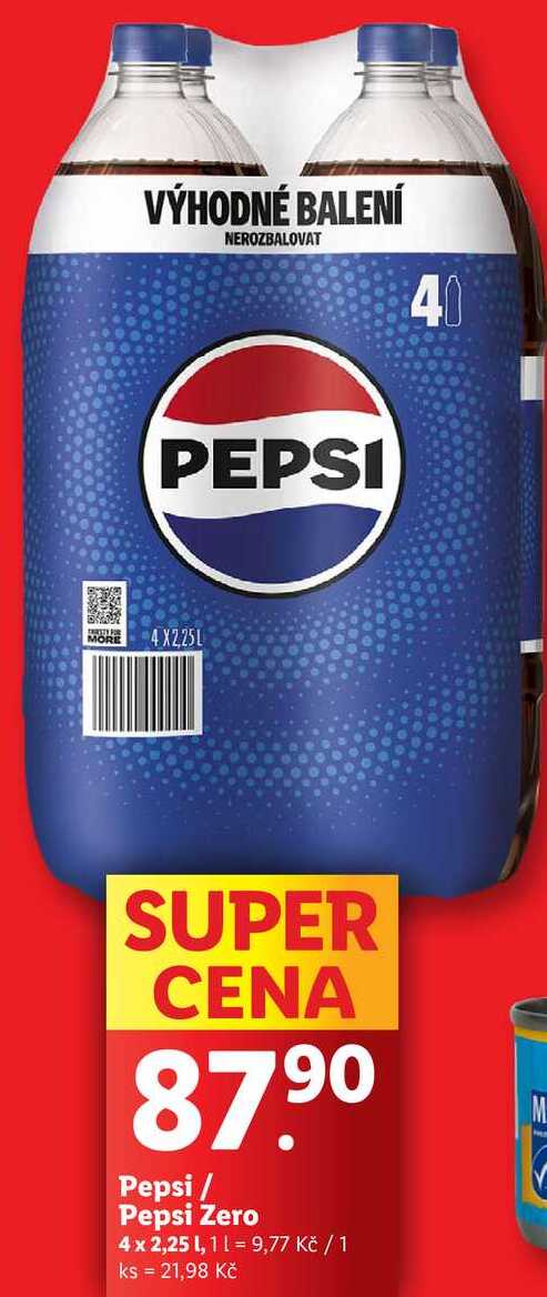 Pepsi/Pepsi Zero, 4x 2,25 l