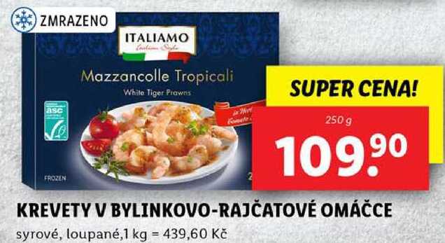 KREVETY V BYLINKOVO-RAJČATOVÉ OMÁČCE, 250 g
