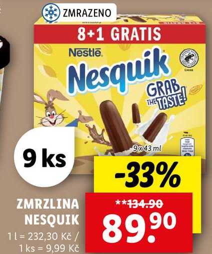 ZMRZLINA NESQUIK, 9x 43 ml