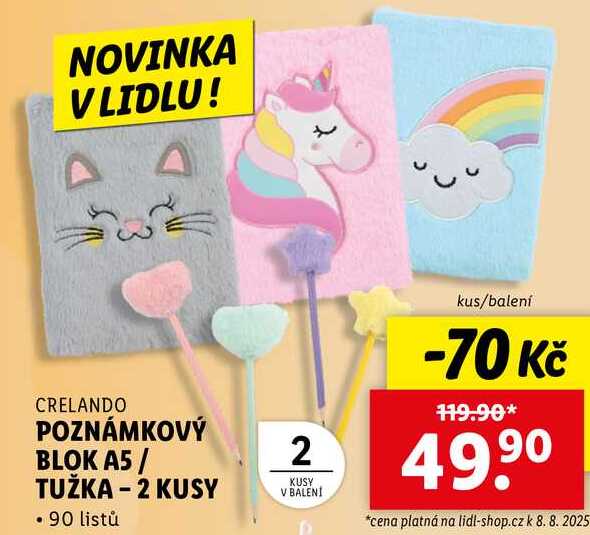POZNÁMKOVÝ BLOK A5/TUŽKA - 2 KUSY 