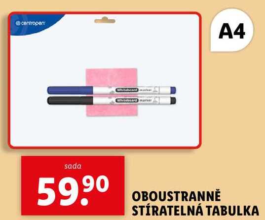 OBOUSTRANNĚ STÍRATELNÁ TABULKA 
