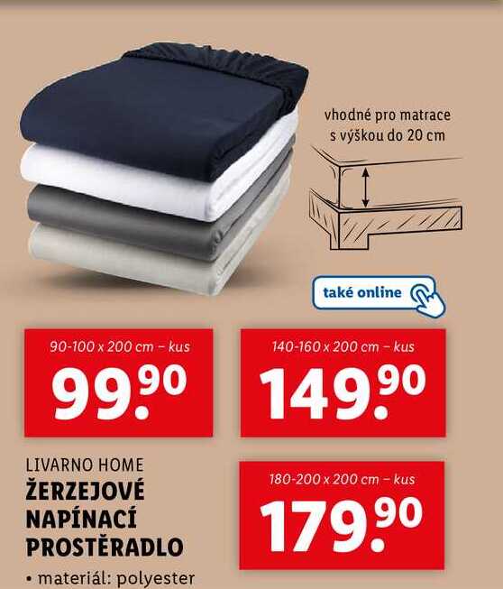 ŽERZEJOVÉ NAPÍNACÍ PROSTĚRADLO