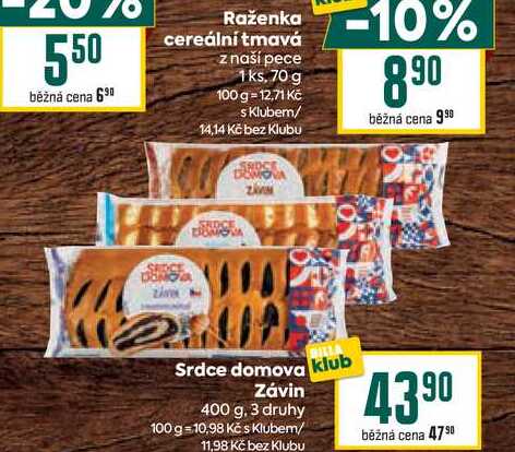 Srdce domova klub Závin 400 g