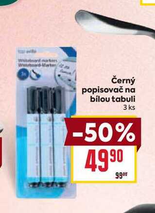 Černý popisovač na bilou tabuli 3 ks