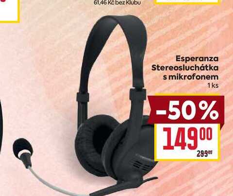 Esperanza Stereosluchátka s mikrofonem 1ks
