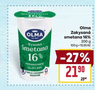 Olma Zakysaná smetana 16% 200 g