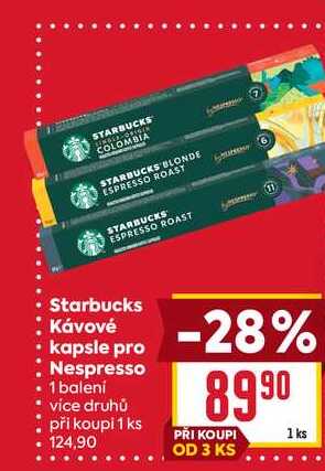 Starbucks Κávové kapsle pro Nespresso 1 balení