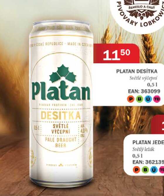 PLATAN DESÍTKA Světlé výčepní 0,51 